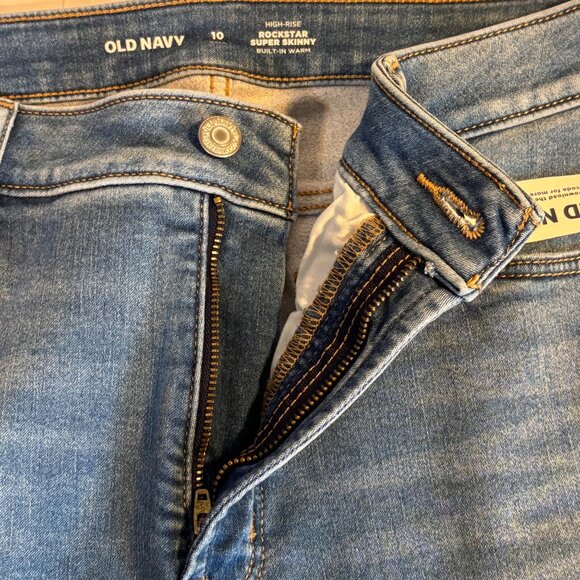 Old Navy High-Rise Skinny Jeans Women’s Size 10 Tall 5 Pockets - Picture 9 of 10